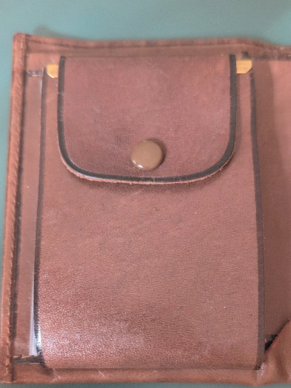 Tooled Leather Wallet with Rose Design